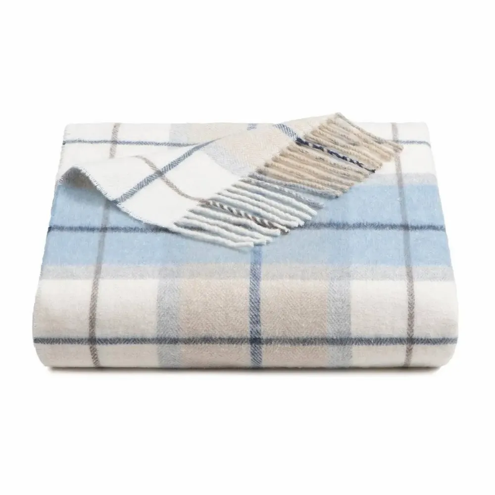 Fabrics - Super Soft Babele Check recycled-cotton throw - SOFIA TOSCANO