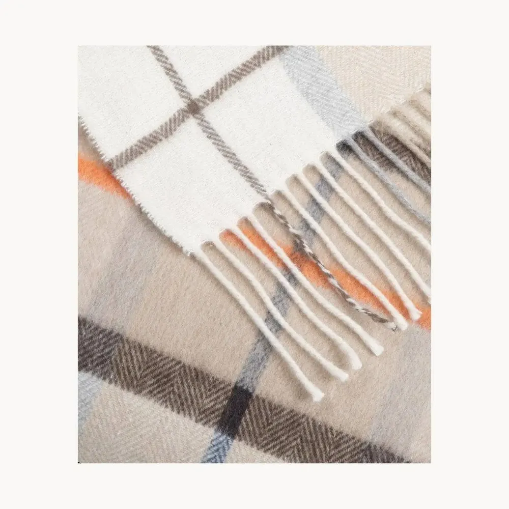 Fabrics - Super Soft Babele Check recycled-cotton throw - SOFIA TOSCANO