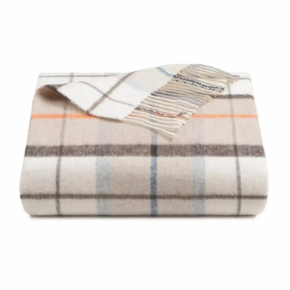 Fabrics - Super Soft Babele Check recycled-cotton throw - SOFIA TOSCANO