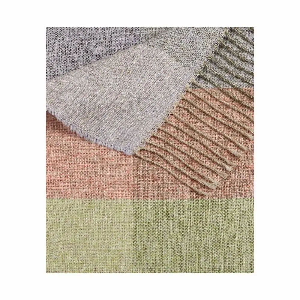 Fabrics - Tavola Check linen throw - SOFIA TOSCANO