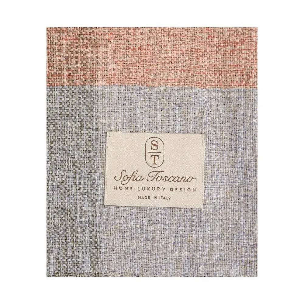 Fabrics - Tavola Check linen throw - SOFIA TOSCANO