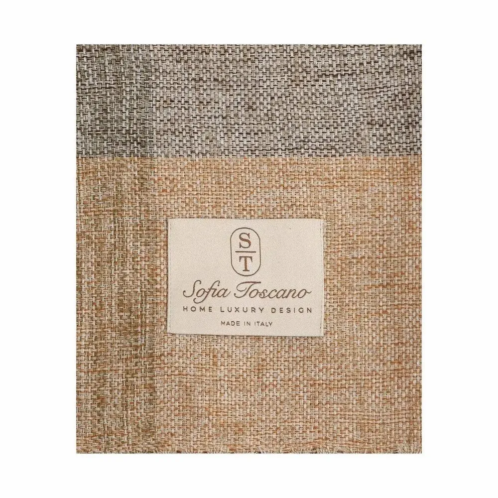 Fabrics - Tavola Check linen throw - SOFIA TOSCANO