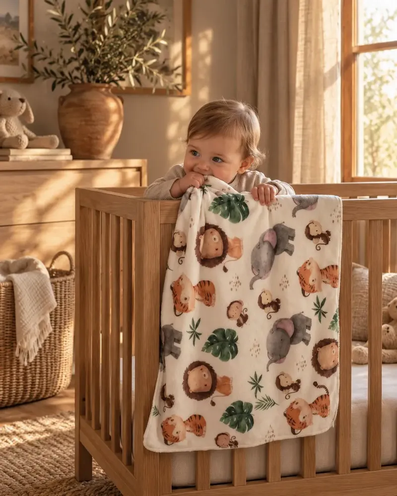 Throw blankets - Baby blanket — Forest animals - SOFIA TOSCANO