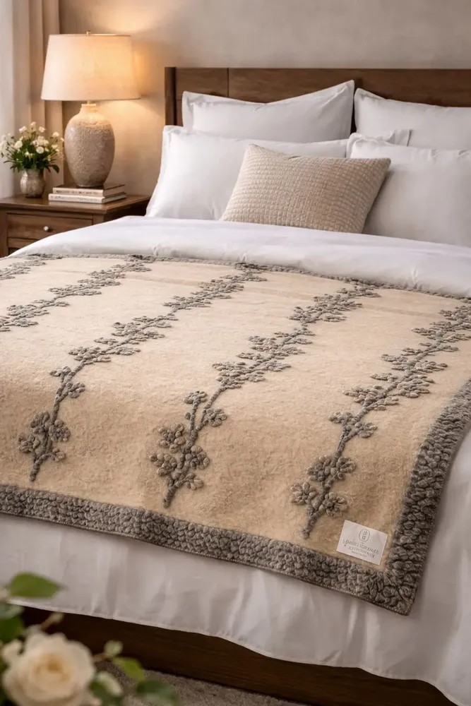 Fabrics - Peach boiled-wool blanket - SOFIA TOSCANO