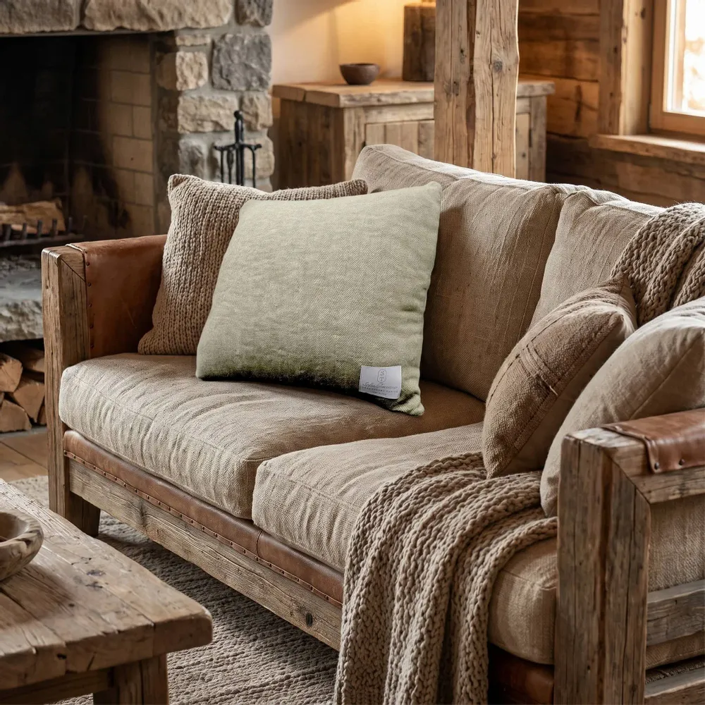 Fabrics - Babele Herringbone 50 Ã— 50 cm cushion - SOFIA TOSCANO