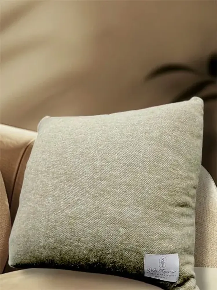 Fabrics - Babele Herringbone 50 Ã— 50 cm cushion - SOFIA TOSCANO