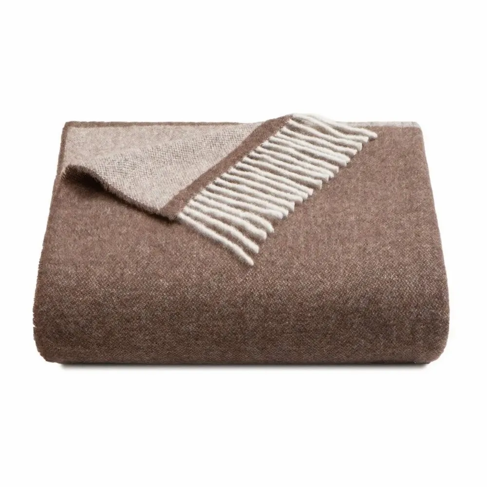 Throw blankets - Fara double-face recycled wool throw - SOFIA TOSCANO