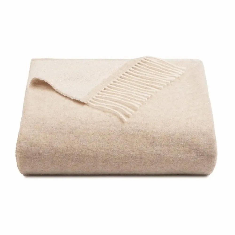 Throw blankets - Fara double-face recycled wool throw - SOFIA TOSCANO