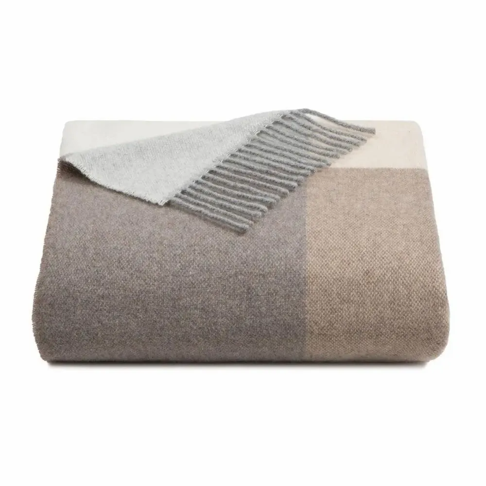 Fabrics - Lira recycled wool and cashmere throw - SOFIA TOSCANO