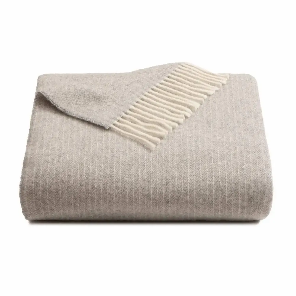 Fabrics - Nitra 100 recycled wool and cashmere throw - SOFIA TOSCANO