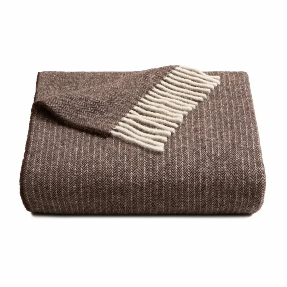 Fabrics - Nitra 100 recycled wool and cashmere throw - SOFIA TOSCANO