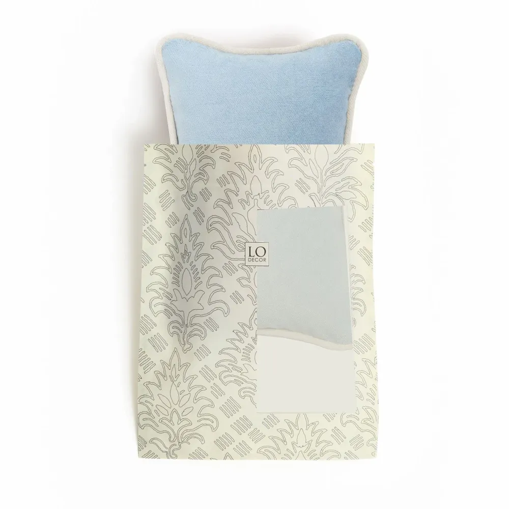 Cushions - The Gift Micro Cushion Happy Frame Velvet WIth Piping - LO DECOR