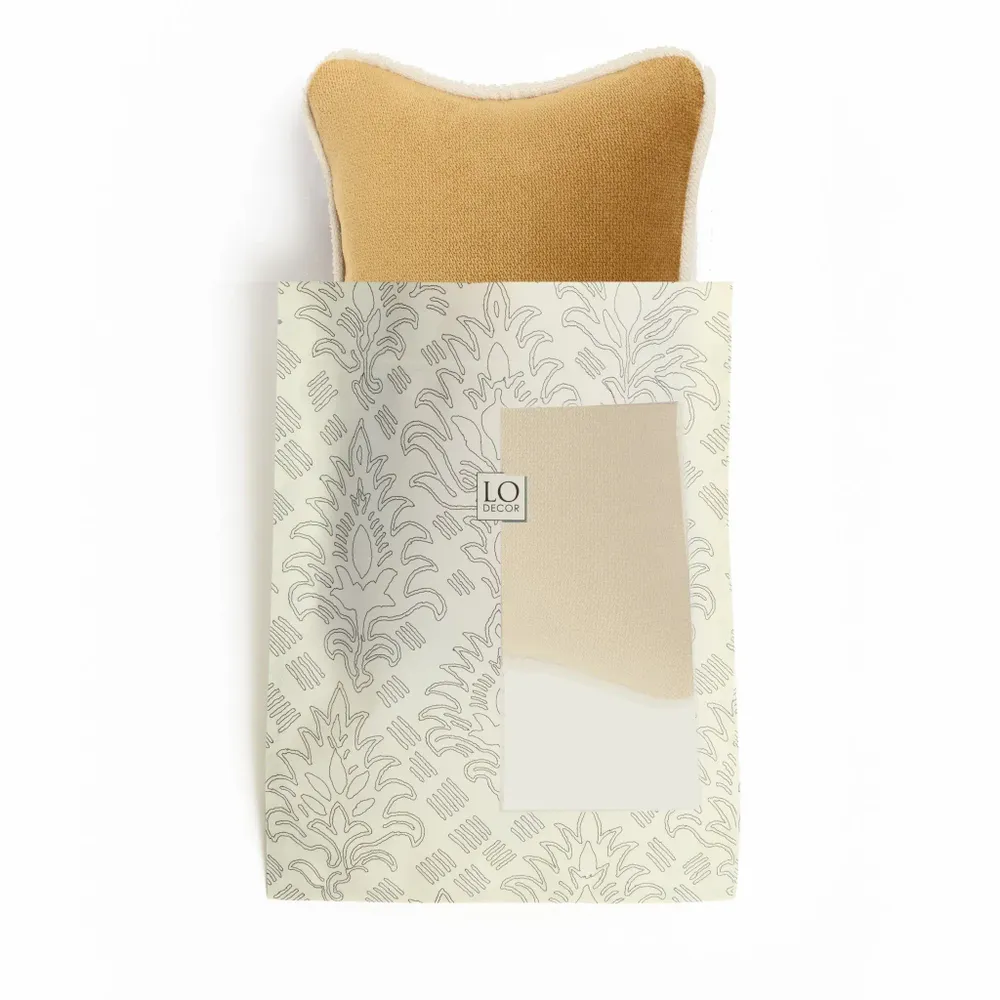 Cushions - The Gift Micro Cushion Happy Frame Velvet WIth Piping - LO DECOR
