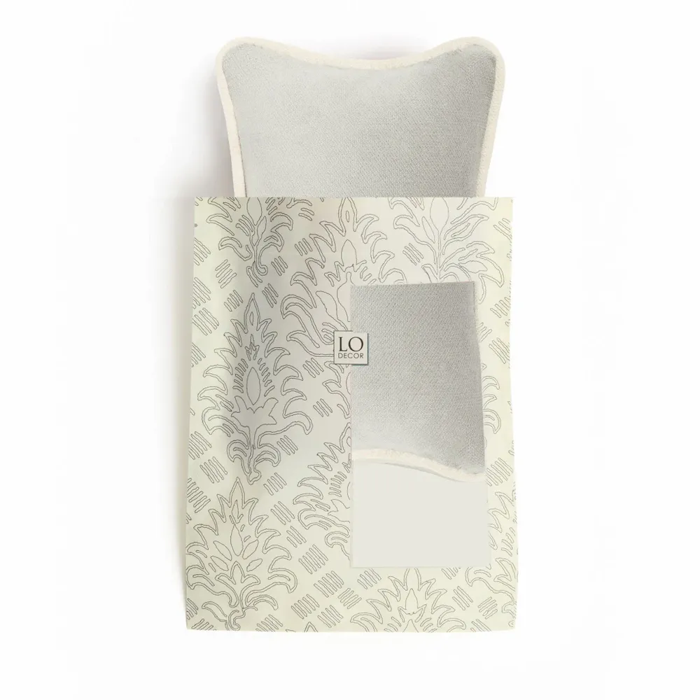 Cushions - The Gift Micro Cushion Happy Frame Velvet WIth Piping - LO DECOR