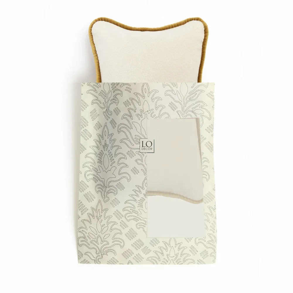 Cushions - The Gift Micro Cushion Happy Frame Velvet WIth Piping - LO DECOR