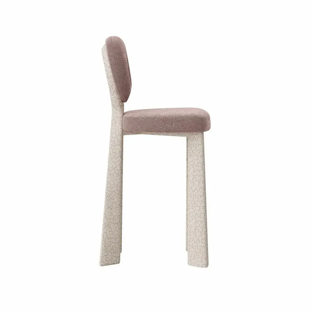 Chairs - Mary II Bar Chair with Upholstered Legs Handmade By Ottiu - OTTIU