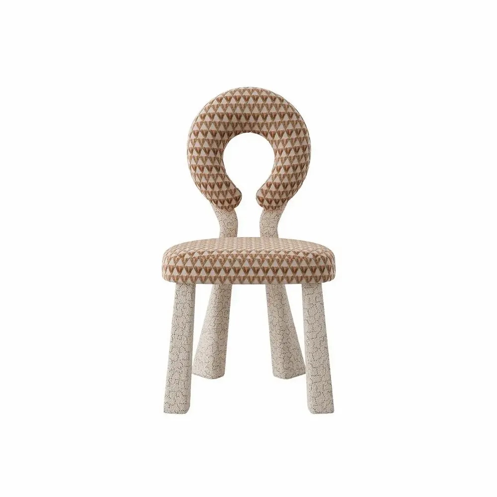 Chairs - Mary II Dining Chair with Upholstered Legs Handmade By Ottiu - OTTIU