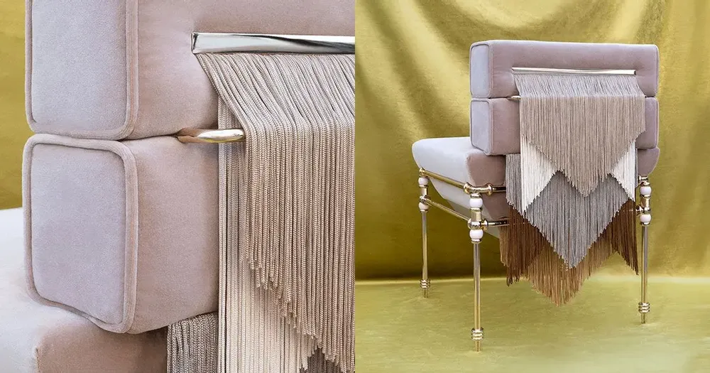 Chairs - Seraphine Dining Chair (Fringes) Handmade By Ottiu - OTTIU