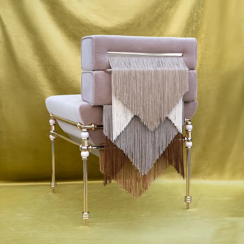 Chairs - Seraphine Dining Chair (Fringes) Handmade By Ottiu - OTTIU