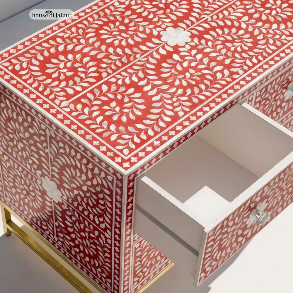 Commodes - Mini-commode rouge - HOUSE OF JAIPUR