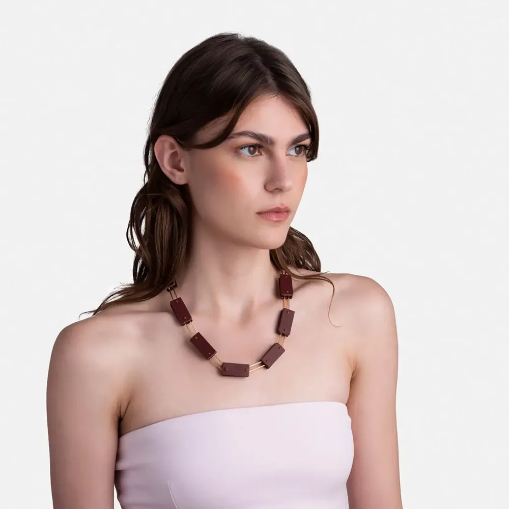 Bijoux - Collier à rectangles parallèles - C.KARAKALPAKI