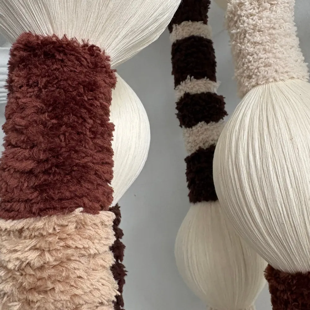 Decorative objects - Grand Horizon Totem: Handmade Monumental Textile Installation Suspende - SARMAL DESIGN