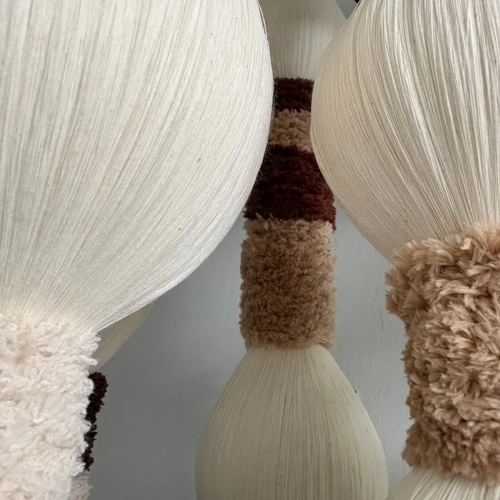 Decorative objects - Grand Horizon Totem: Handmade Monumental Textile Installation Suspende - SARMAL DESIGN
