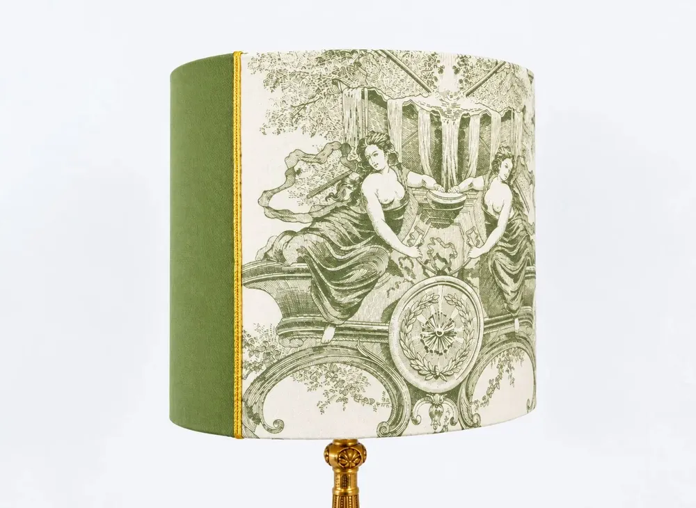 Lampes de table - Abat-jour toile de Jouy antique - CHATEAU TALES