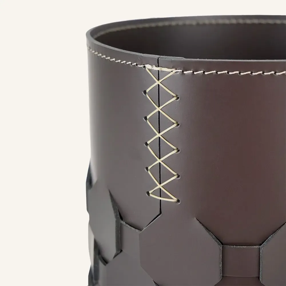 Corbeilles - Corbeille à papier en cuir régénéré tressé OTTO - LIMAC DESIGN