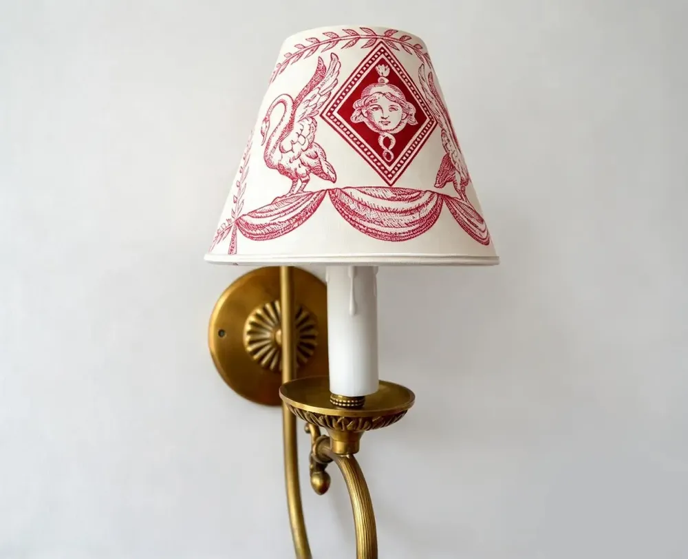 Appliques - Abat-jour toile de Jouy Diane - CHATEAU TALES