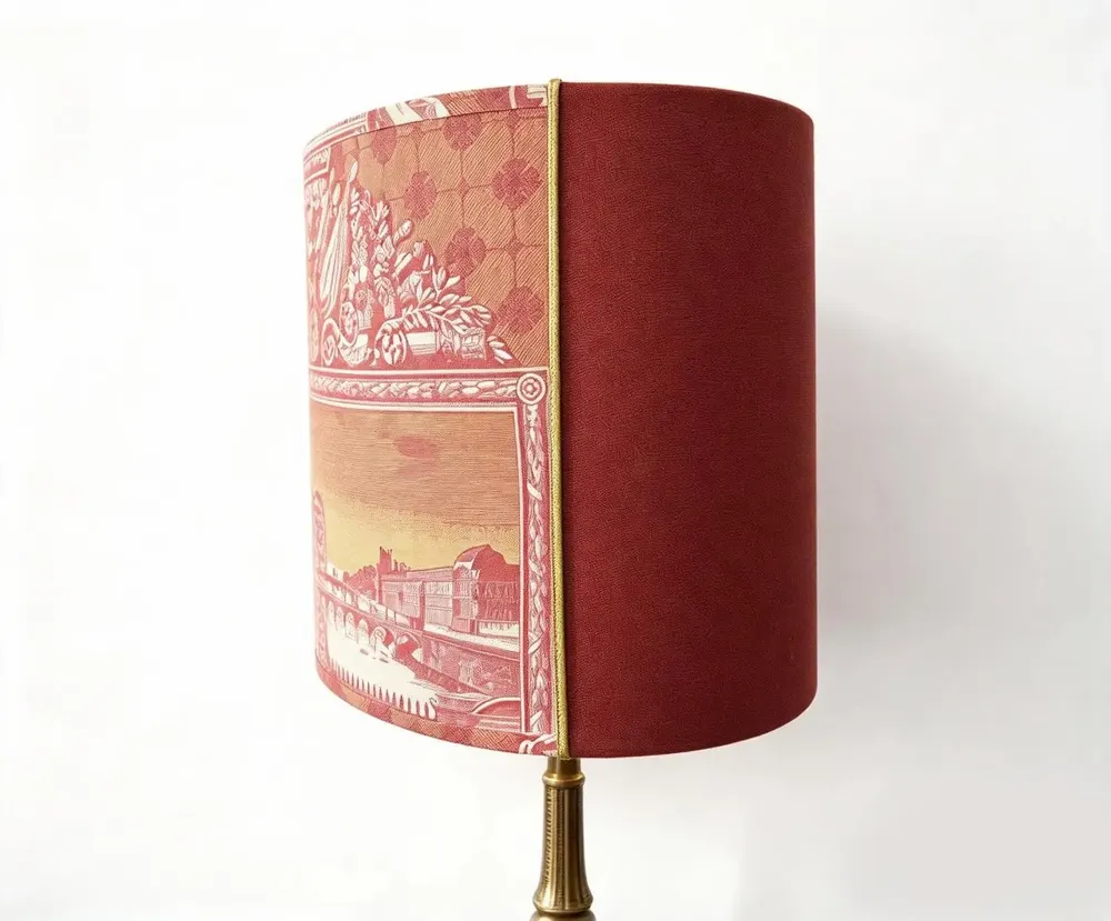 Lampes de table - Abat-jours toile de Jouy motif "Monuments de Paris" - CHATEAU TALES