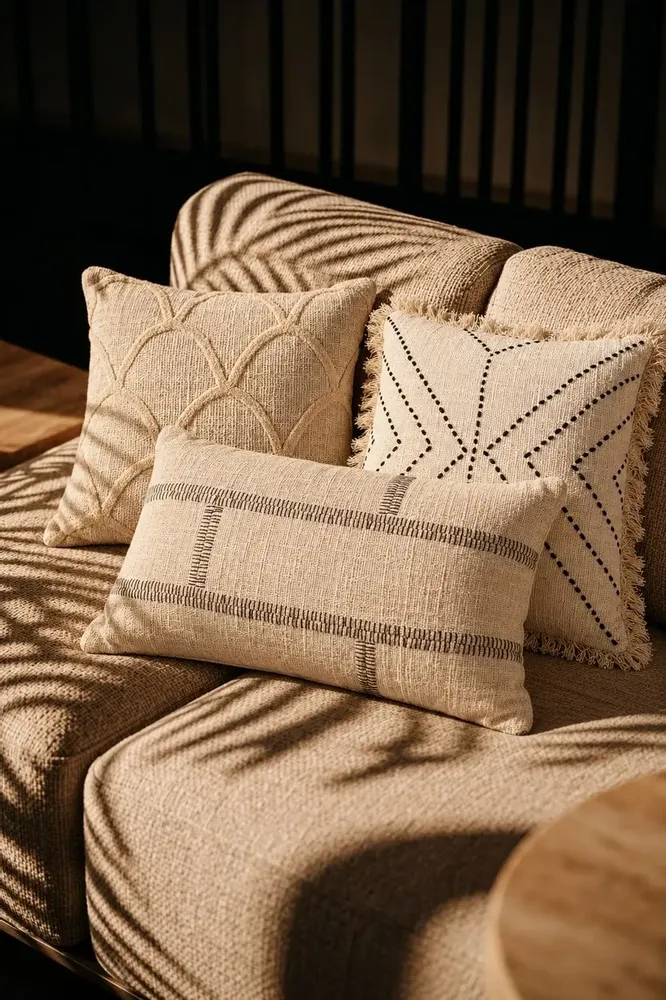 Cushions - The Tribal Cushion Cover - Natural Black - BAZAR BIZAR LIVING