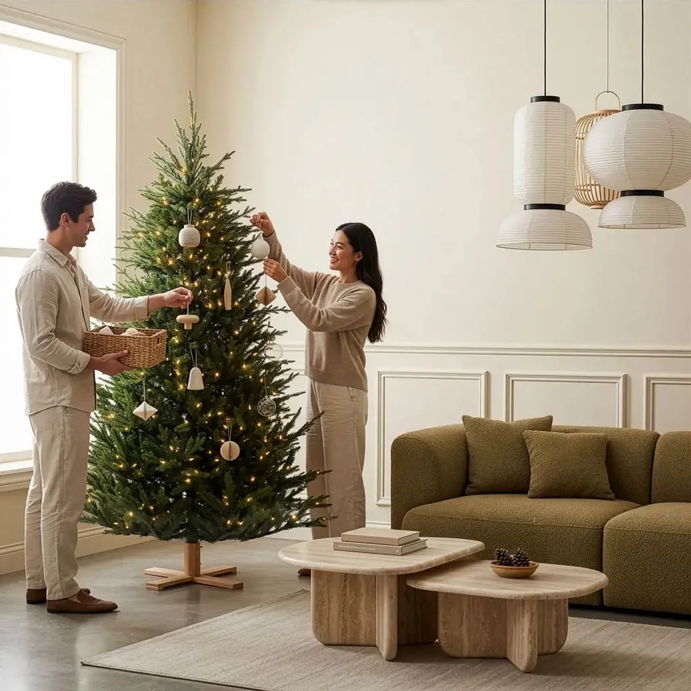 Autres décorations de Noël - ARKANSAS Dark Green - Sapin de Noël artificiel d'aspect naturel - VAN DER GUCHT, SINCE 1870