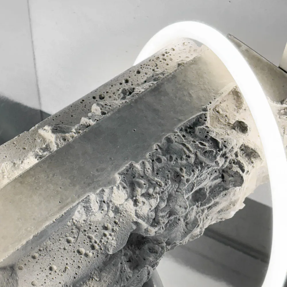 Ceiling lights - Natural Shape Concrete Ceiling Lamp with Light Tube - CASE STUDIOS