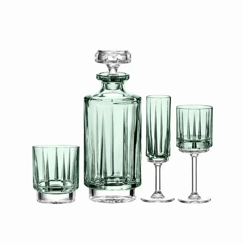 Carafes - Linea Malachit 18-piece carafe and glass set - wedding gift - PEKALLA CRISTAL GLASS