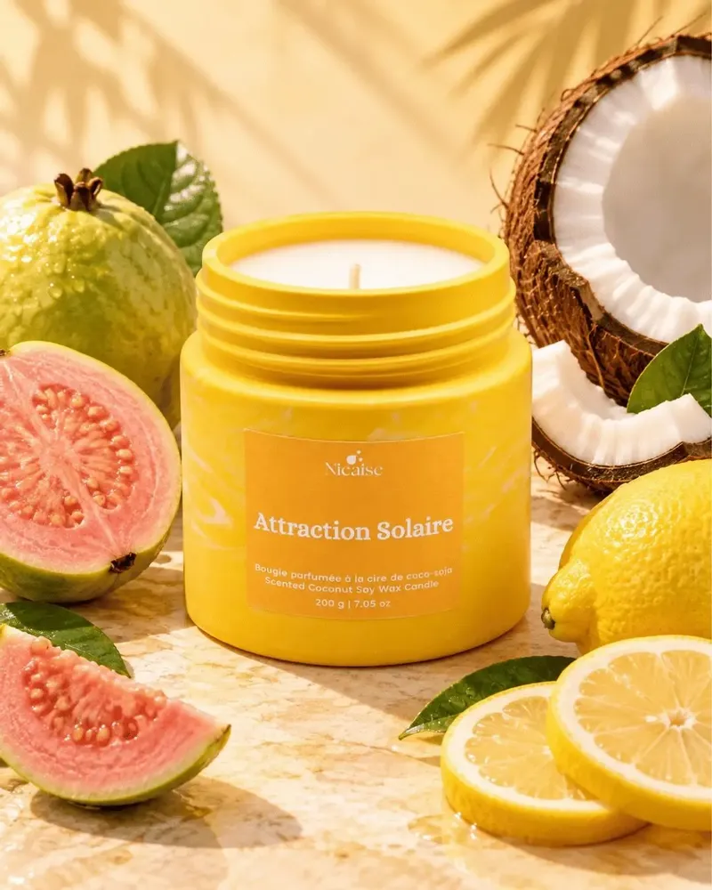 Cadeaux - Attraction Solaire | Bougie parfumée (200g de cire) - NICAISE