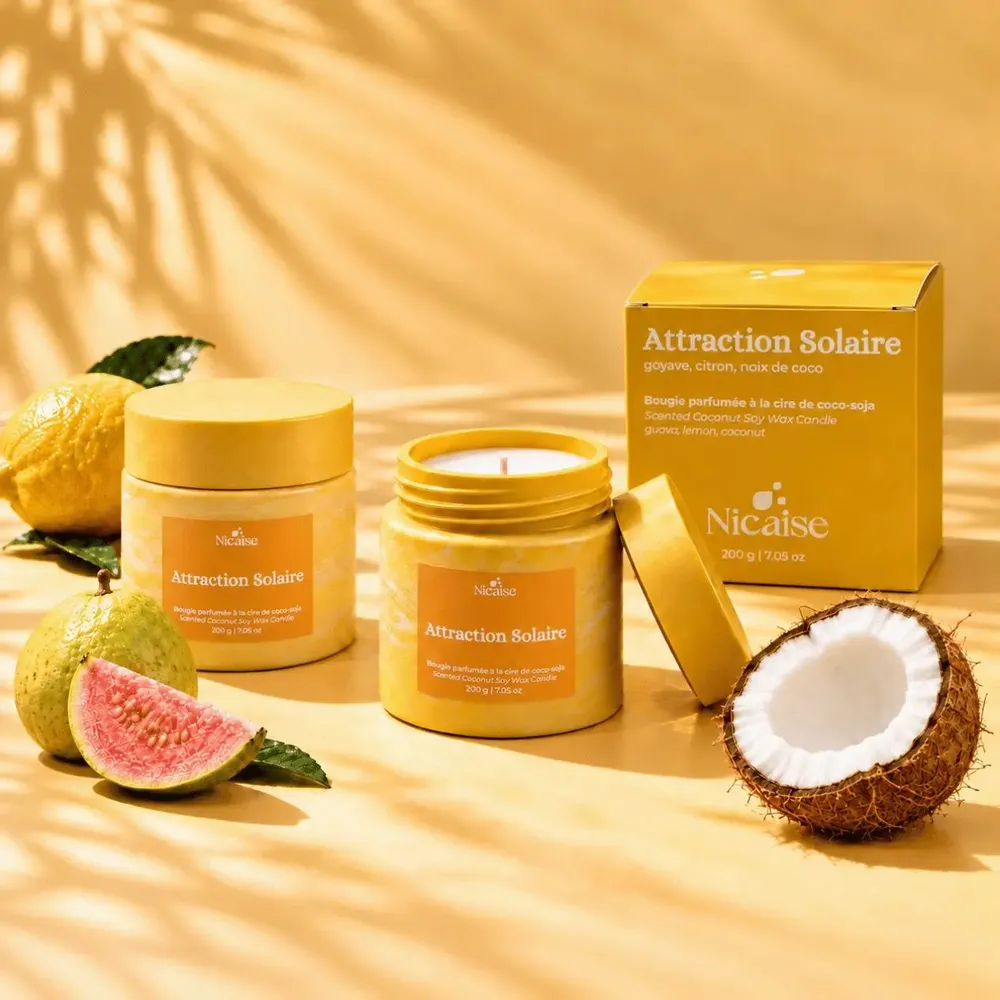 Cadeaux - Attraction Solaire | Bougie parfumée (200g de cire) - NICAISE