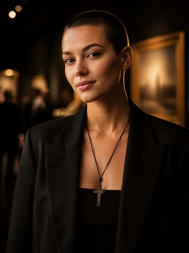 Jewelry - Bog Oak Pendant – Cross, 45x25x6 mm – Black Oak Cross Necklace - GLASS4CANDLES