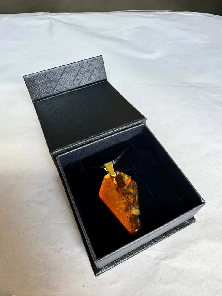 Jewelry - Bog Oak Pendant Necklace – Shield, 45x20x6 mm - GLASS4CANDLES