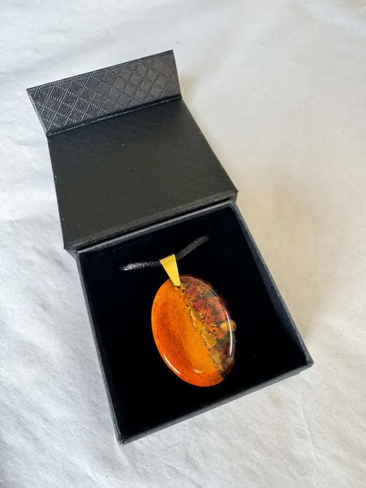 Jewelry - Bog Oak Pendant Necklace – Oval, 37x28x6 mm – Natural Oval - GLASS4CANDLES