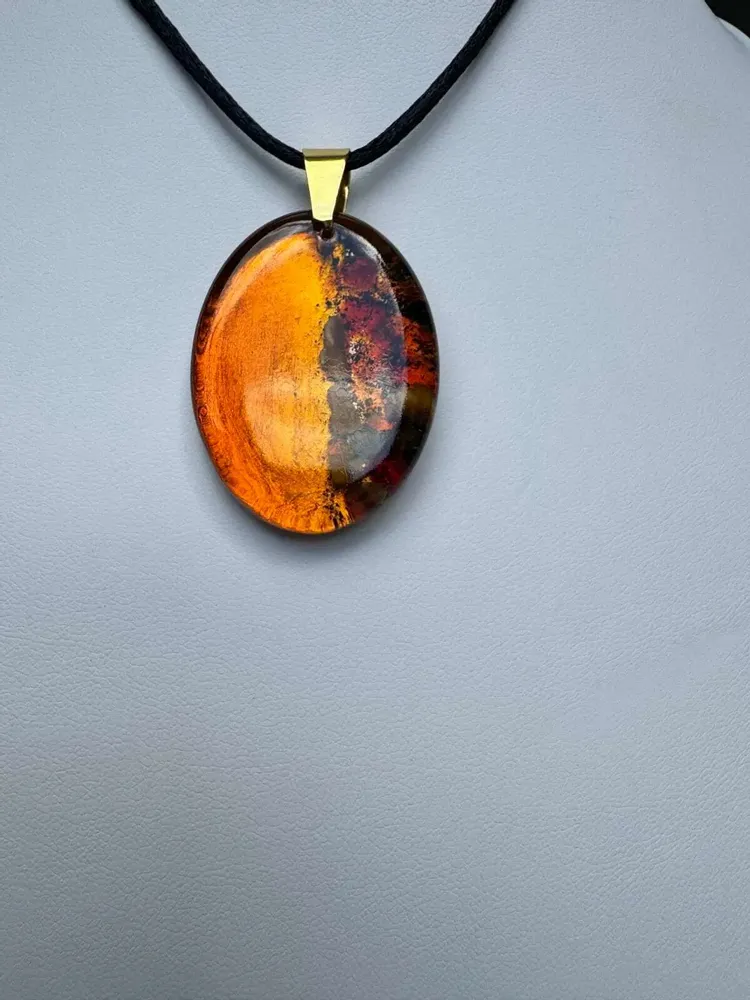 Jewelry - Bog Oak Pendant Necklace – Oval, 37x28x6 mm – Natural Oval - GLASS4CANDLES