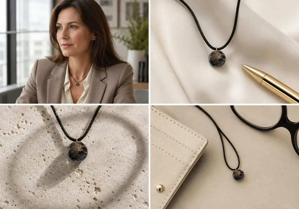 Jewelry - Bog Oak Pendant – Round, 20x20x20 mm – Sphere Pendant - GLASS4CANDLES