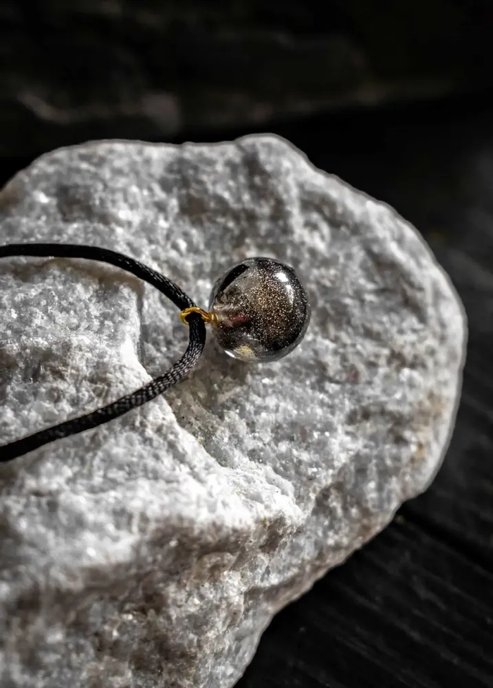 Jewelry - Bog Oak Pendant – Round, 20x20x20 mm – Sphere Pendant - GLASS4CANDLES