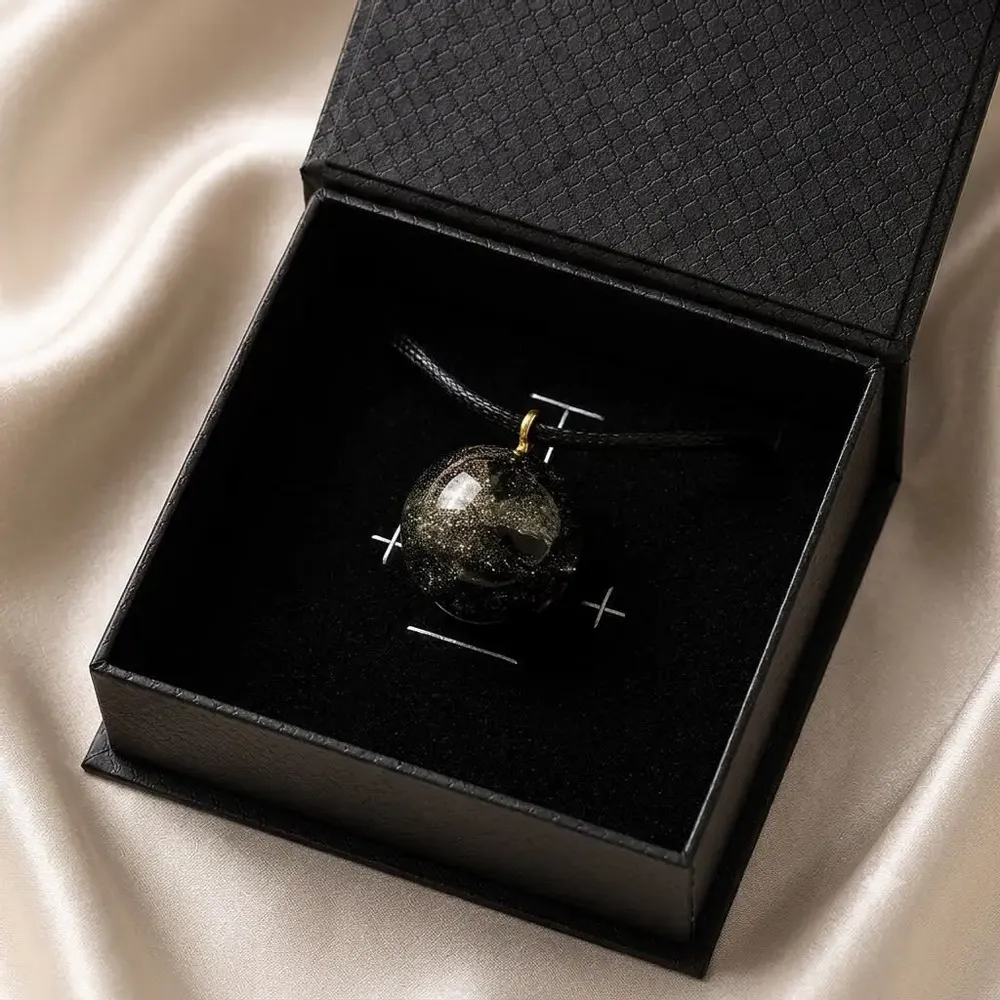 Jewelry - Bog Oak Pendant – Round, 20x20x20 mm – Sphere Pendant - GLASS4CANDLES