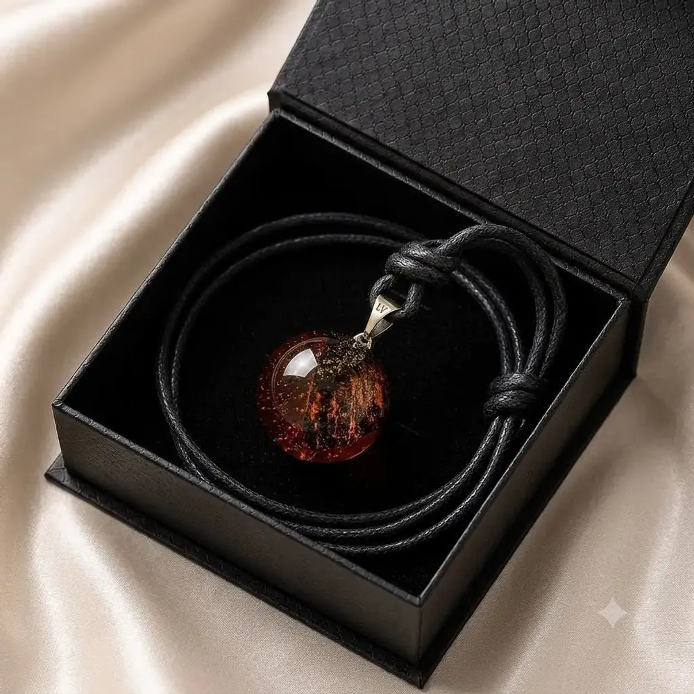 Jewelry - Bog Oak Pendant – Round, 20x20x20 mm - GLASS4CANDLES