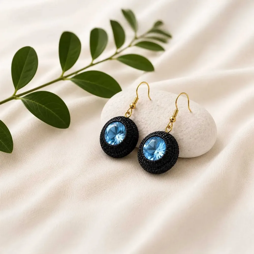 Jewelry - Bog Oak Earrings – Round, 12x12x10 mm - GLASS4CANDLES