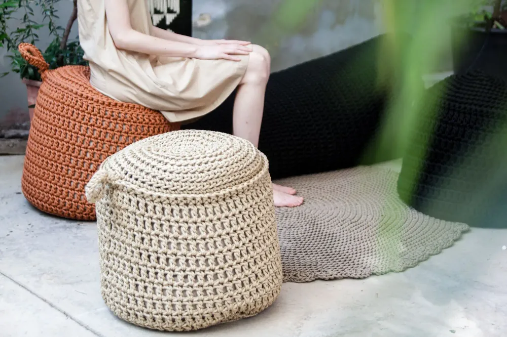 Coussins - Pouf Rock - V&V MACRAME