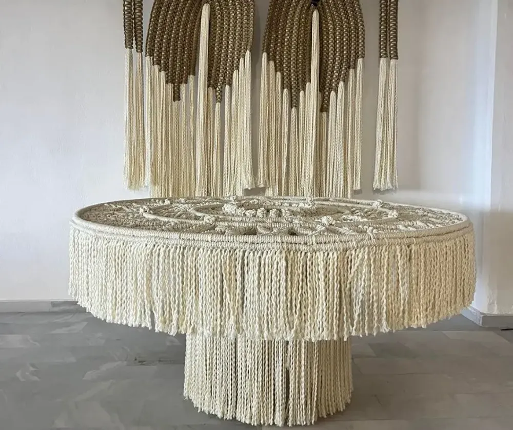 Dining Tables - Jannet Macrame Table - V&V MACRAME