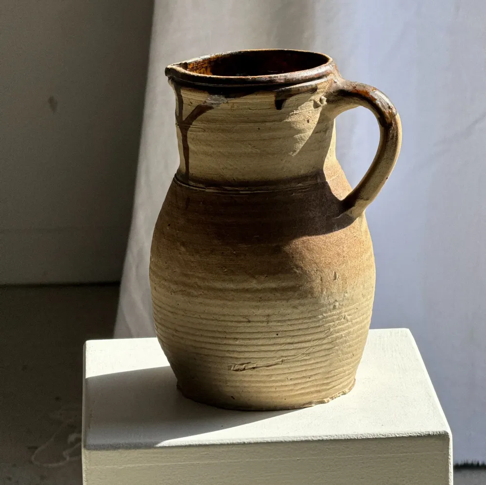 Ceramic - Antique beige matt terracotta carafe H24 L16 - OFFICE OBJETS