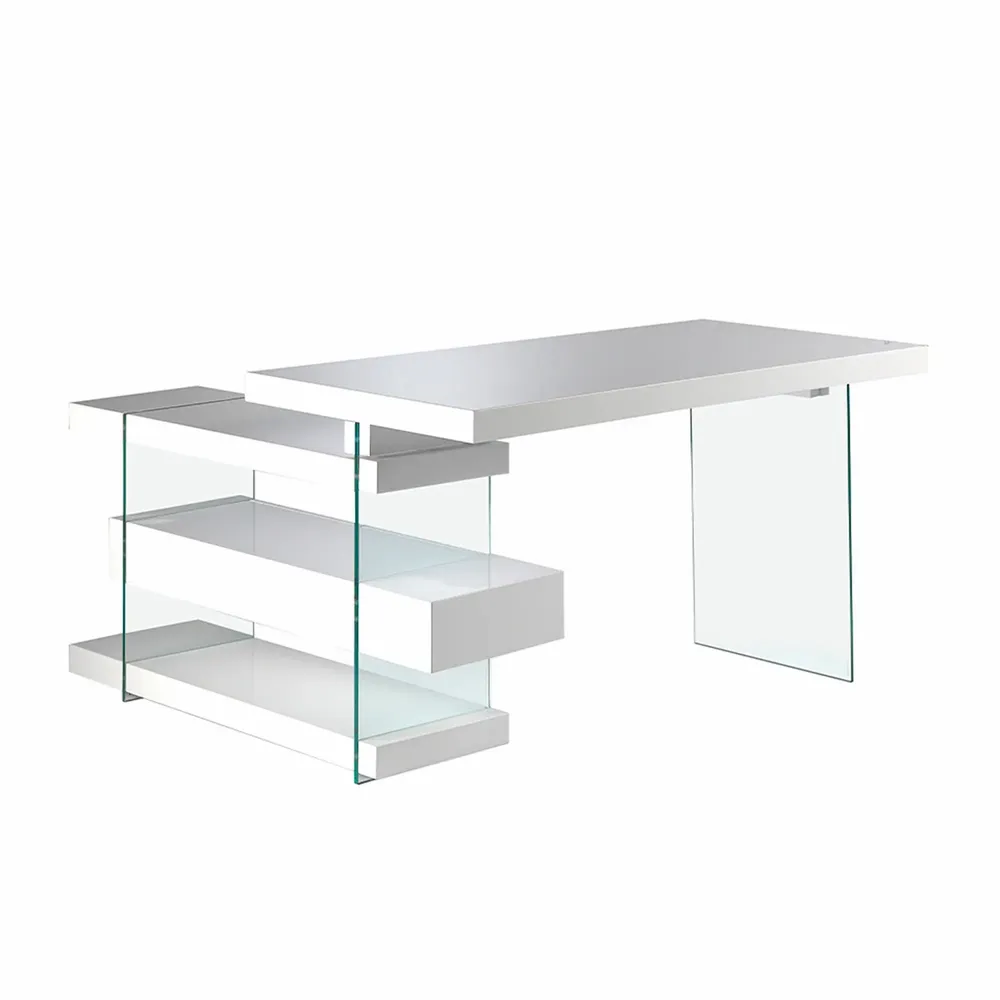 Mobilier et rangements pour bureau - Bureau  blanc et verre - ANGEL CERDÁ